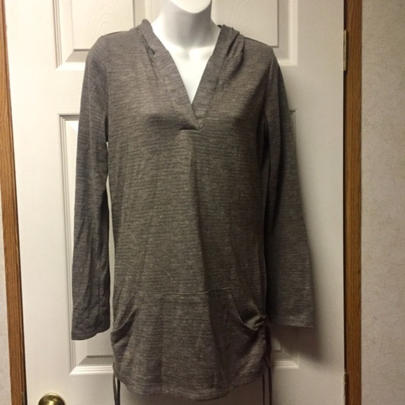 Saint Tropez West long taupe hoodie large - Picture 1 of 6